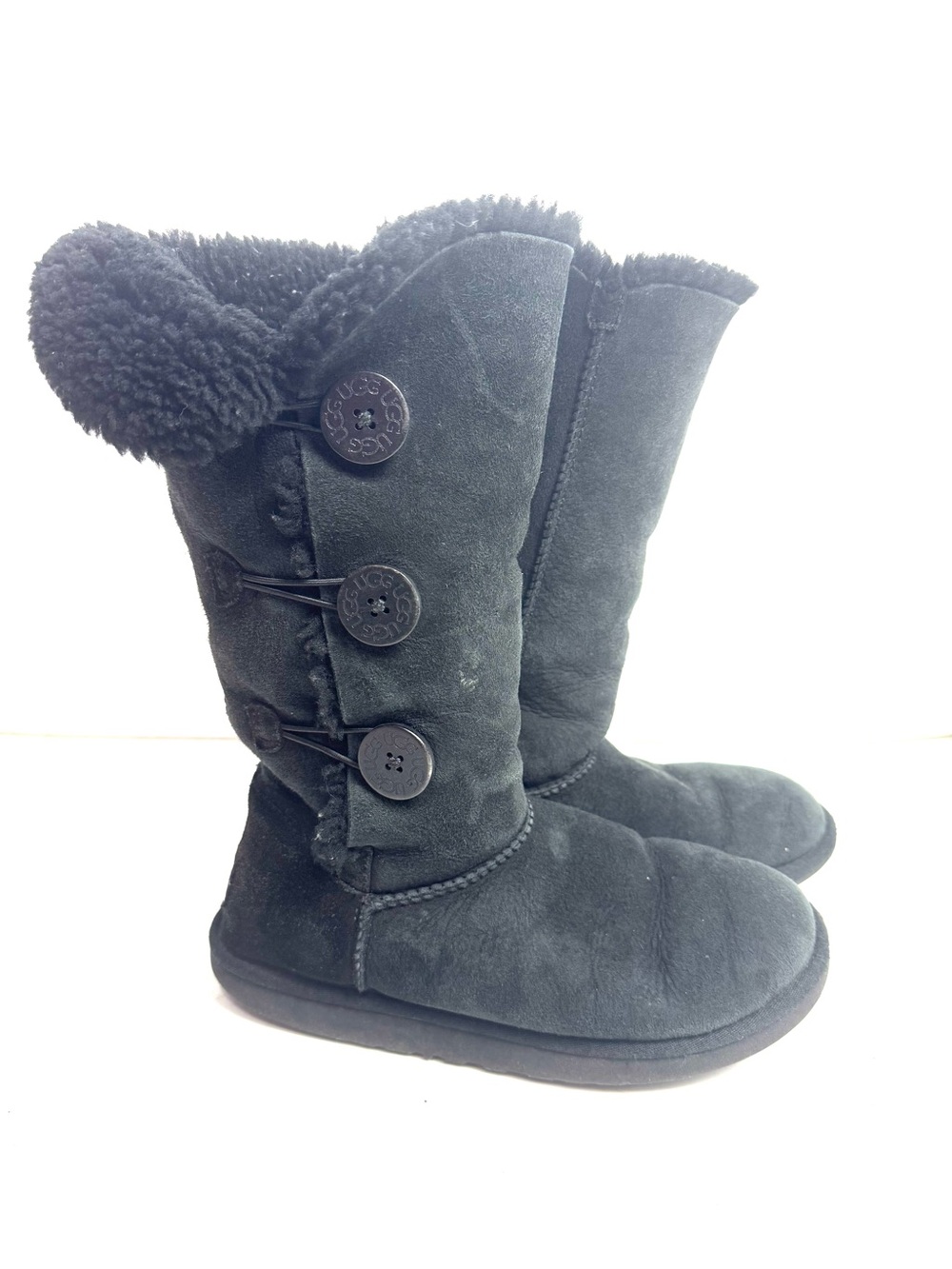 Ugg Black Bailey 3 Button Boots Size 8